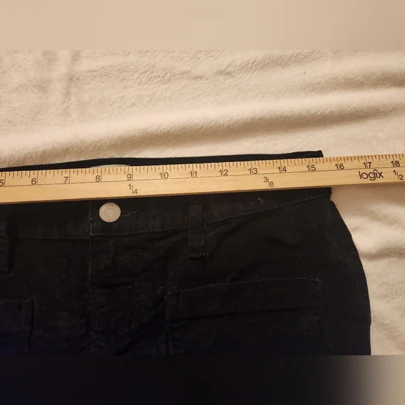 J.Crew Black Billie Demi Boot Crop Corduroy Pants Size 30 - Picture 8 of 11